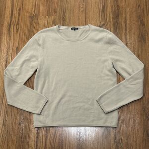 Manrico Sweater Womens Medium Cashmere Beige Tan Soft Italy Minimalist Capsule